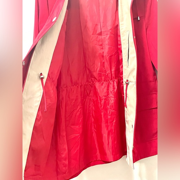 Portrait Women's Red Jacket Coat Adjustable with Pockets Size M - Picture 10 of 13